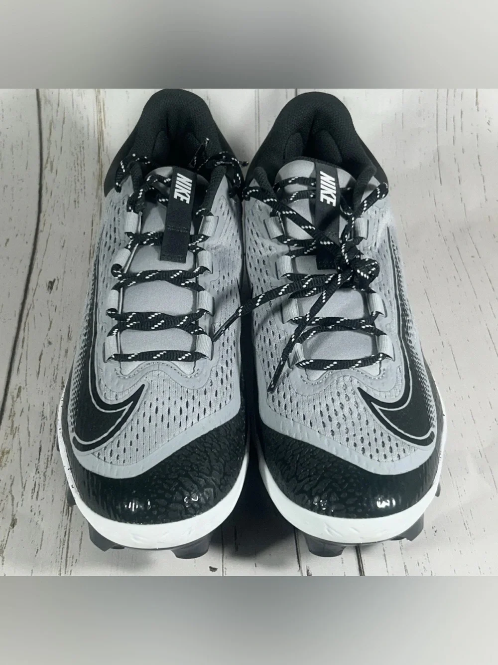 Nike Alpha Huarache Elite 4 Low MCS Mens Baseball Cleats Gray Size 12 FD6221-002